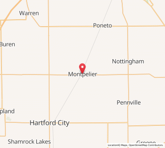 Map of Montpelier, Indiana