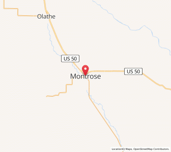 Map of Montrose, Colorado