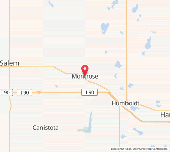 Map of Montrose, South Dakota
