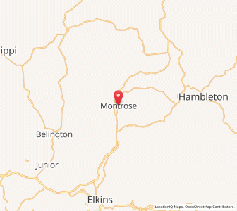 Map of Montrose, West Virginia
