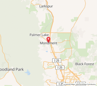 Map of Monument, Colorado
