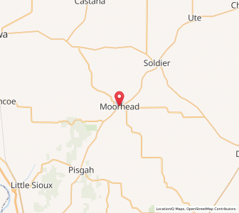 Map of Moorhead, Iowa