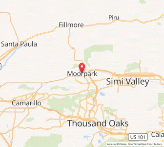 Map of Moorpark, California