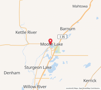 Map of Moose Lake, Minnesota
