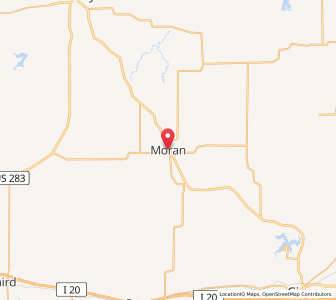 Map of Moran, Texas