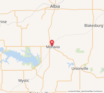 Map of Moravia, Iowa