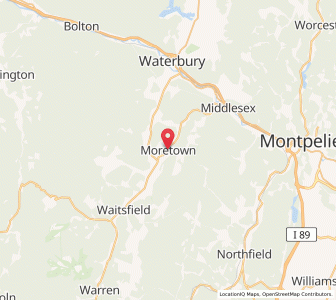 Map of Moretown, Vermont