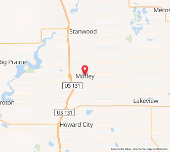 Map of Morley, Michigan