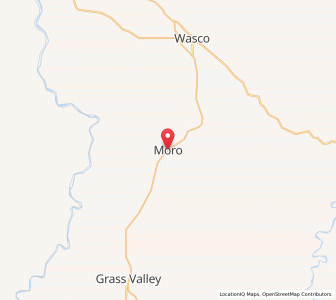 Map of Moro, Oregon