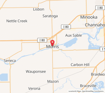 Map of Morris, Illinois