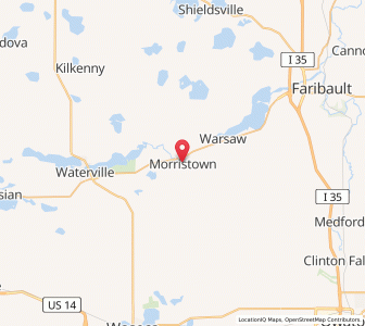 Map of Morristown, Minnesota