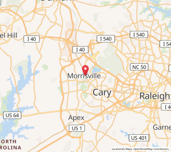 Map of Morrisville, North Carolina