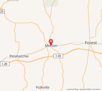 Map of Morton, Mississippi