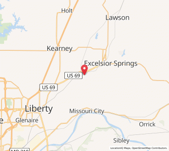 Map of Mosby, Missouri