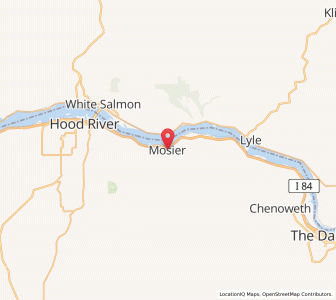 Map of Mosier, Oregon