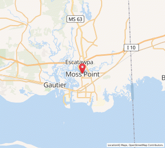 Map of Moss Point, Mississippi