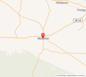 Map of Moulton, Alabama