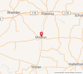 Map of Moulton, Texas