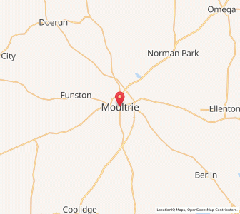 Map of Moultrie, Georgia