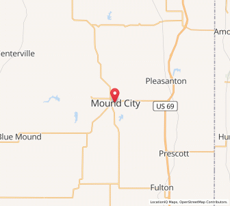 Map of Mound City, Kansas