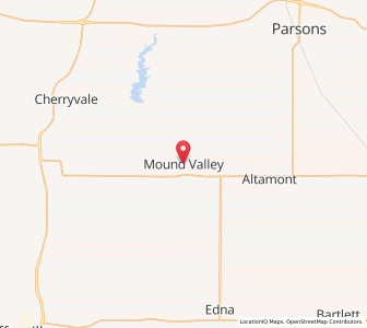 Map of Mound Valley, Kansas