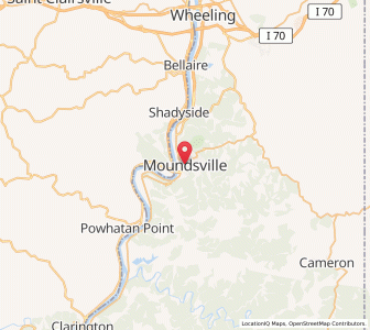 Map of Moundsville, West Virginia
