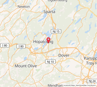 Map of Mount Arlington, New Jersey