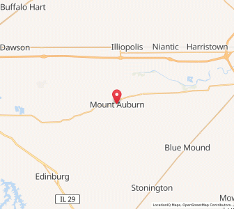 Map of Mount Auburn, Illinois