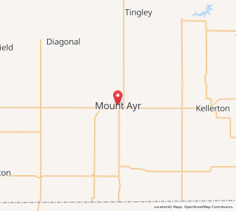 Map of Mount Ayr, Iowa