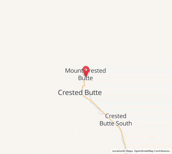 Map of Mount Crested Butte, Colorado