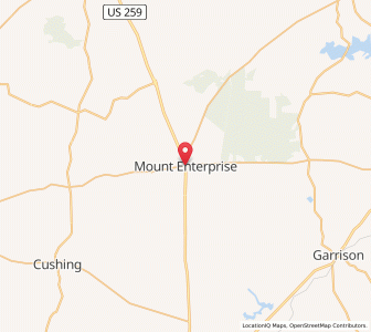 Map of Mount Enterprise, Texas