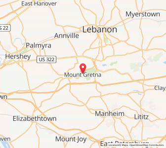 Map of Mount Gretna, Pennsylvania