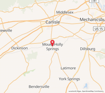 Map of Mount Holly Springs, Pennsylvania