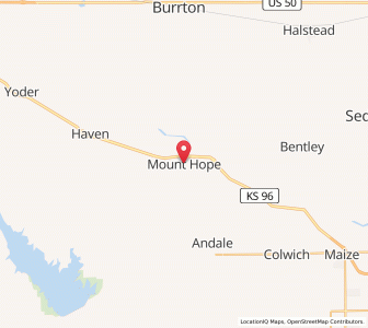 Map of Mount Hope, Kansas