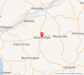 Map of Mount Hope, Wisconsin
