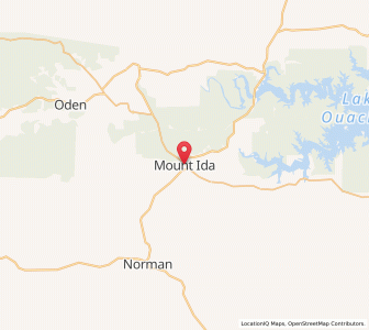 Map of Mount Ida, Arkansas