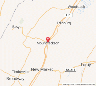 Map of Mount Jackson, Virginia