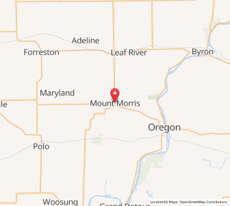 Map of Mount Morris, Illinois