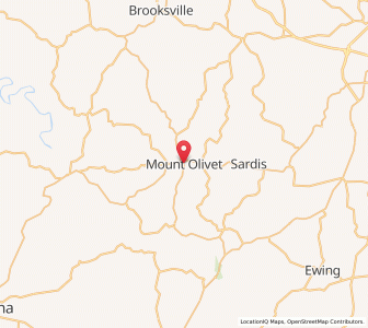 Map of Mount Olivet, Kentucky