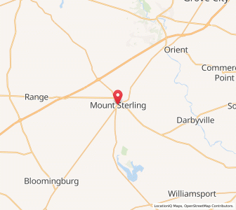 Map of Mount Sterling, Ohio