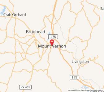 Map of Mount Vernon, Kentucky