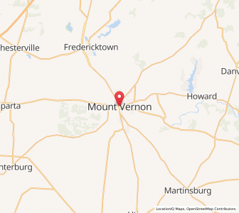 Map of Mount Vernon, Ohio