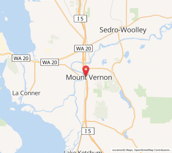 Map of Mount Vernon, Washington