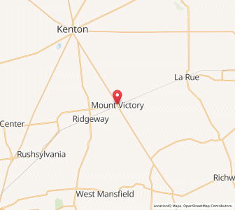 Map of Mount Victory, Ohio