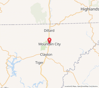 Map of Mountain City, Georgia