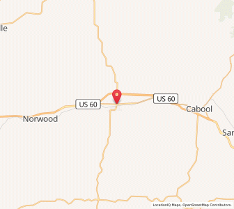 Map of Mountain Grove, Missouri