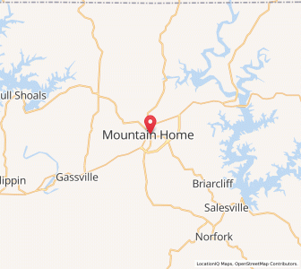 Map of Mountain Home, Arkansas