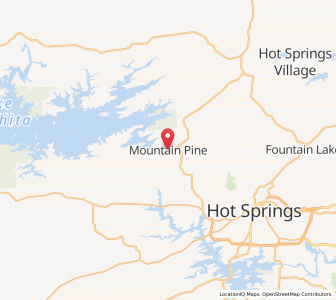 Map of Mountain Pine, Arkansas