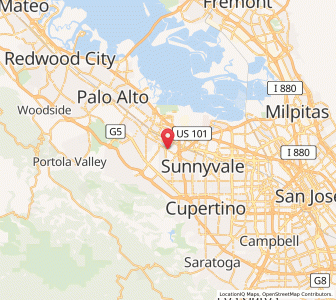 Map of Mountain View, California