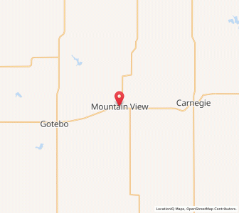 Map of Mountain View, Oklahoma